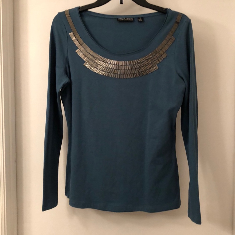 *SALE* Pamela Dennis beaded long sleeve top